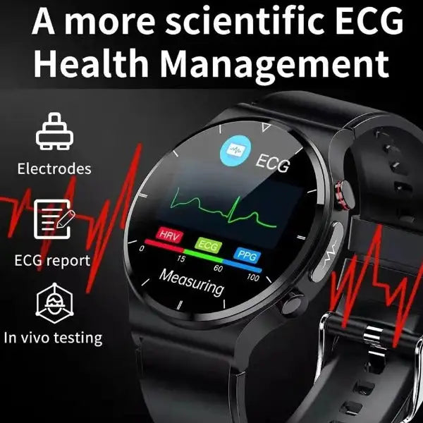 Smart Watch Men Body Temperature Blood Pressure Heart Rate