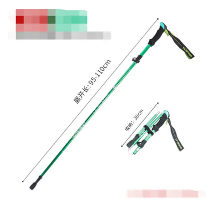 Outdoor Fold Trekking Pole Camping Portable Walking Hiking Stick