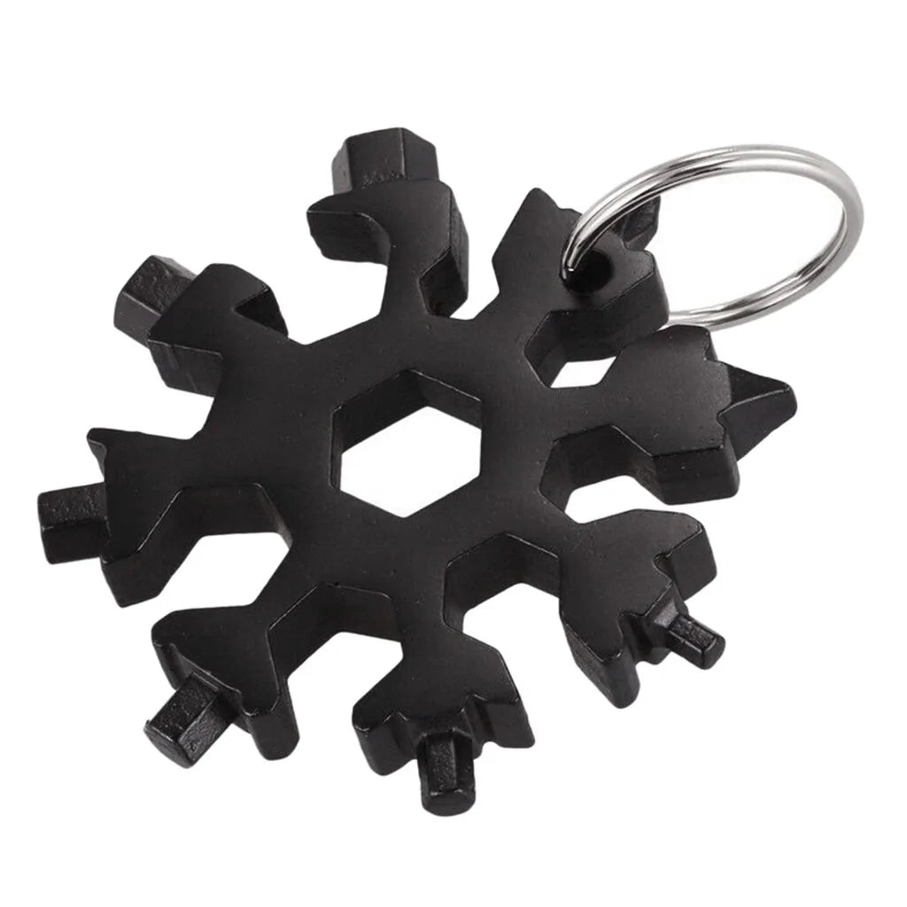 18-in-1 Snowflake Multi-Tool: Outdoor Camping Wrench, Bottle Opener, Screwdriver