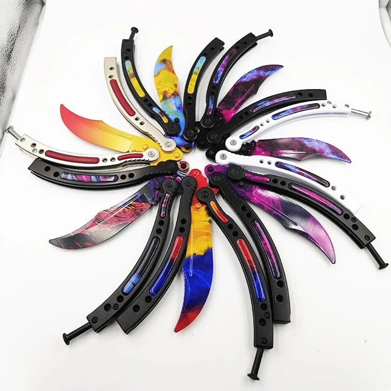 Not Edged Doppler Phase Butterfly Knife