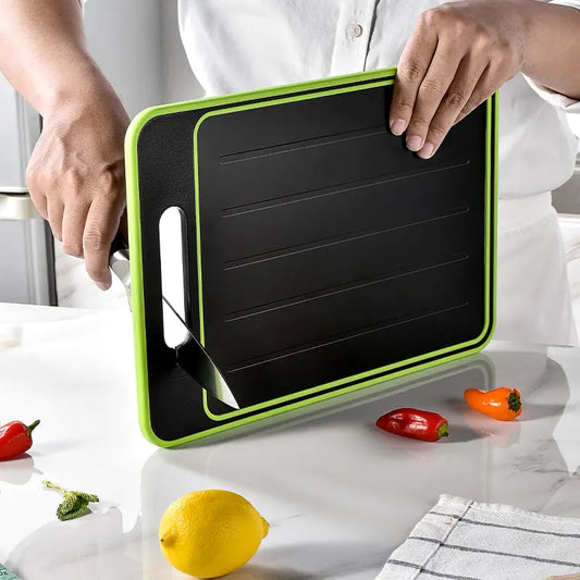 Defrost Cutting Board With Knife Sharpener