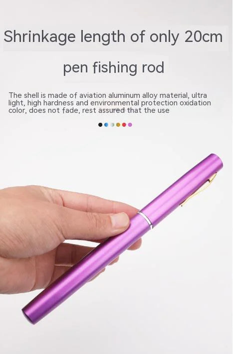 Pen Fishing Rod With Mini Metal Spinning Reel