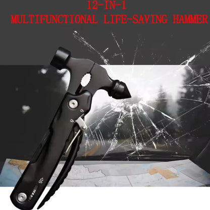 High-Quality Multi-Tool Hammer Hatchet with Knife, Saw, and Mini Claw – Ultimate Car Safety Hand Tool