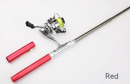 Pen Fishing Rod With Mini Metal Spinning Reel