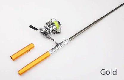 Pen Fishing Rod With Mini Metal Spinning Reel