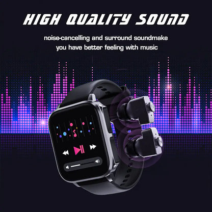 Smart Watch Earbuds 2 In 1 Stereo Wireless Headset